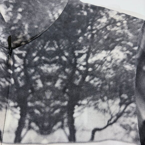 Akris Three Women Vivian Maier Print Silk Top Blouse Black Gray Photo Car 8 - Picture 15 of 16